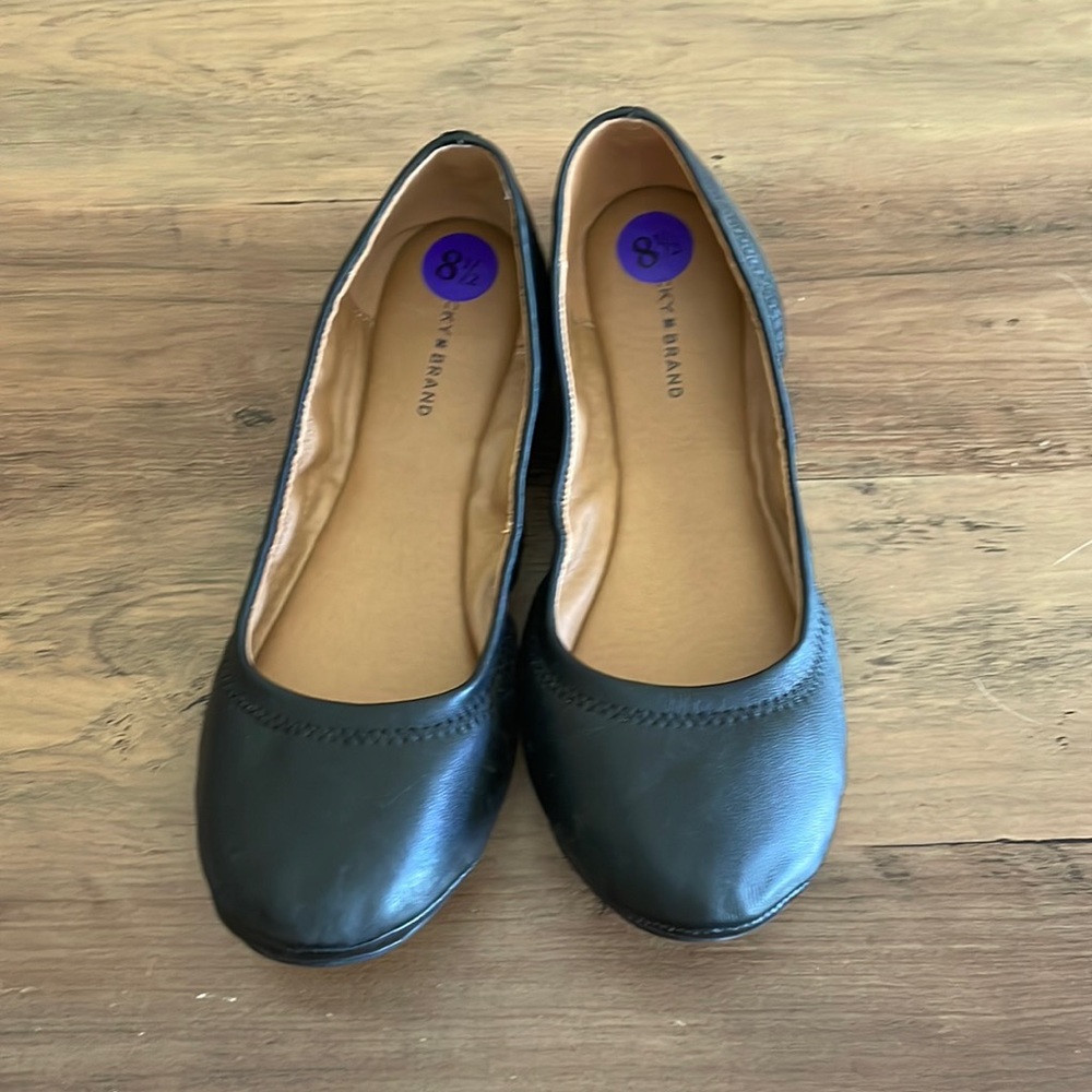 Dressy black flats. Lucky brand.